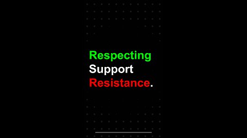 Respecting Support Resistance