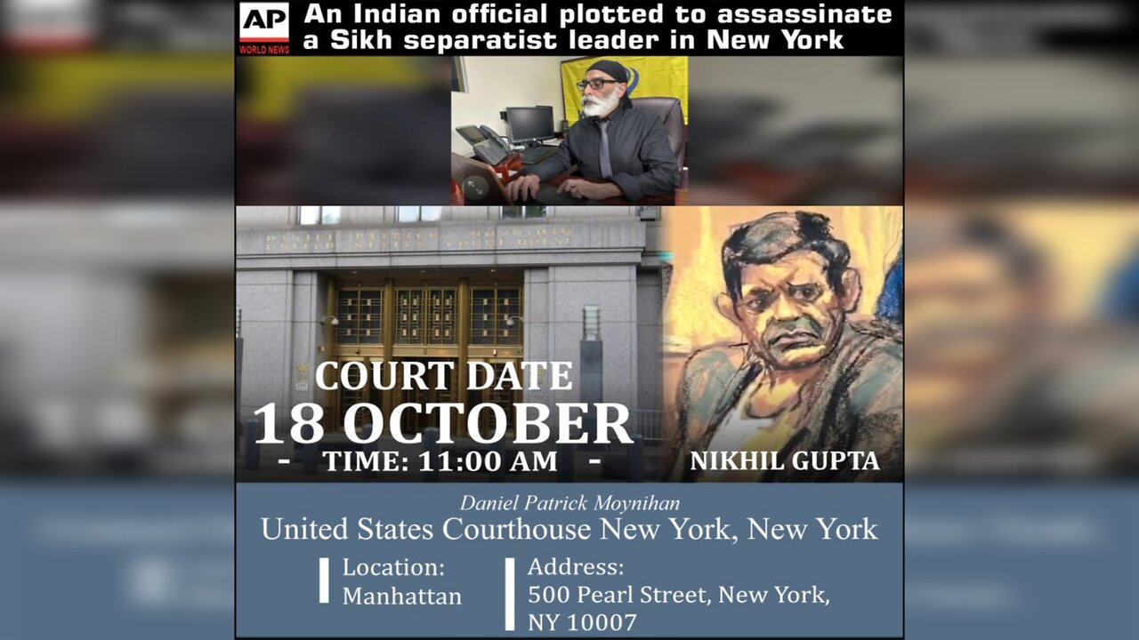 LIVE : 17-10-24 | INDIAN NATIONAL NIKHIL GUPTA APPEAR OCT 18 BEFORE NY COURT ON MURDER PLOT