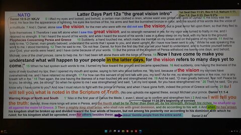 Latter Days Part 12a the great vision intro