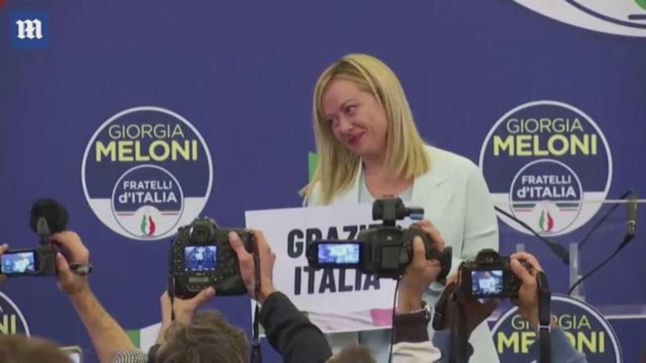 Giorgia Meloni Claims Victory in Nation's Elections, Vows to Govern for All Italians