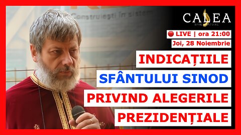 🔴 LIVE #925 - INDICAȚIILE SFÂNTULUI SINOD PRIVIND ALEGERILE PREZIDENȚIALE || Pr. TUDOR CIOCAN