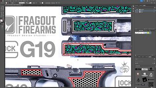 Glock 19 Laser Engraving Vector Design Files | G19 Templates | Fiber Laser