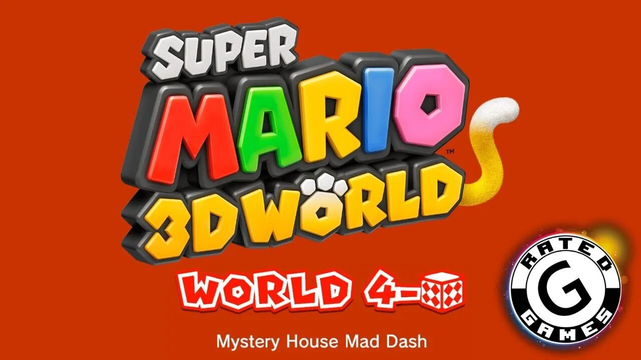 Super Mario 3D World No Commentary - World 4-Cube - Mystery House Mad Dash - All Stars