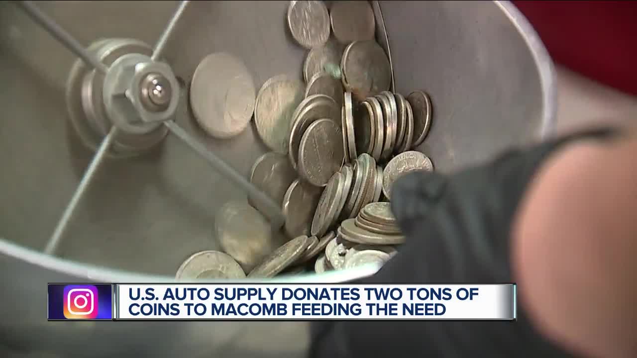 U. S. Auto Supply donates two tons of coins to Macomb Feeding the Need