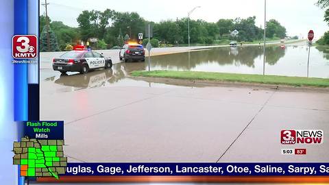 Morning rain causes flooding in Elkhorn