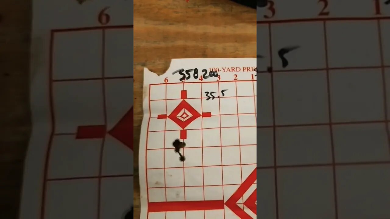 35 Remington With 35.5gr Shooters World Precision + 358200 At 50 Yards