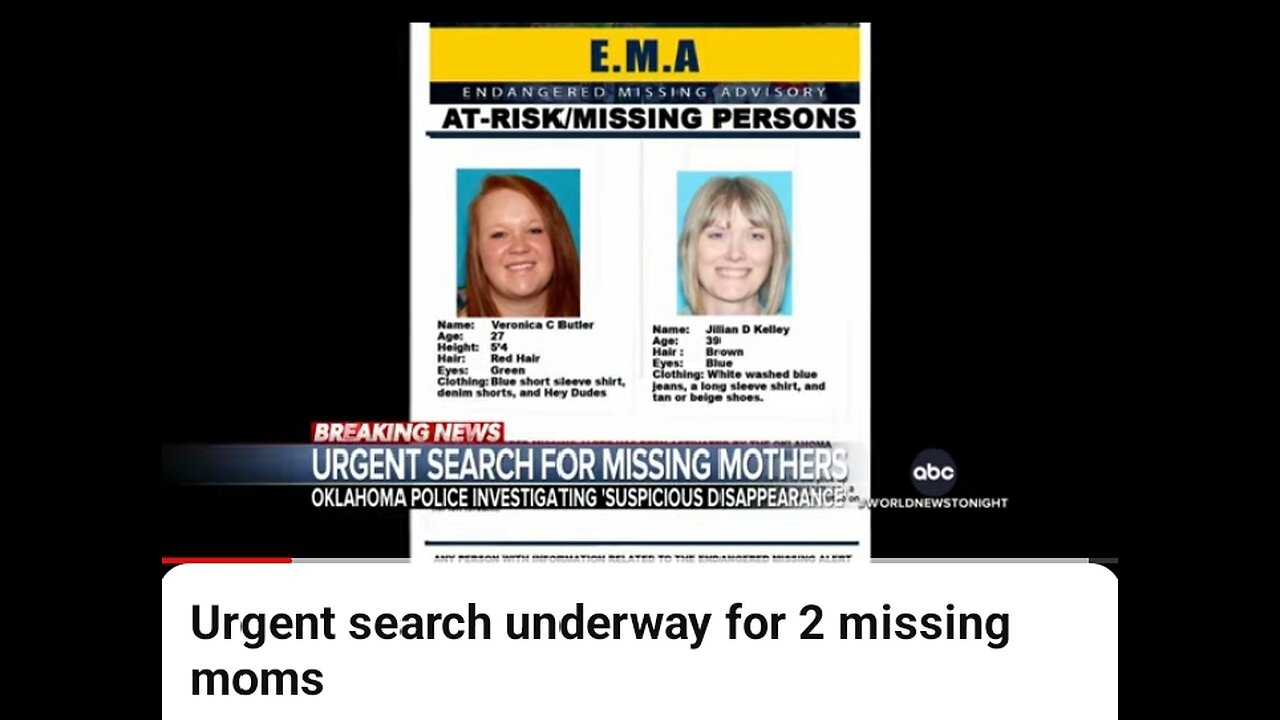 Urgent search underway for 2mossing moms