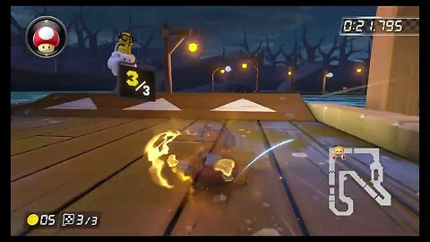 Mario Kart 8 Deluxe DLC Wave 3 Time Trials - GBA Boo Lake (200cc) - 1:06.158