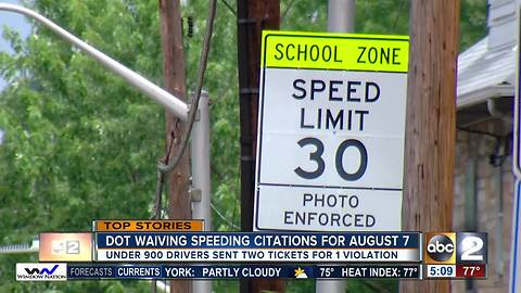 Nearly 900 drivers sent two speeding tickets for one violation