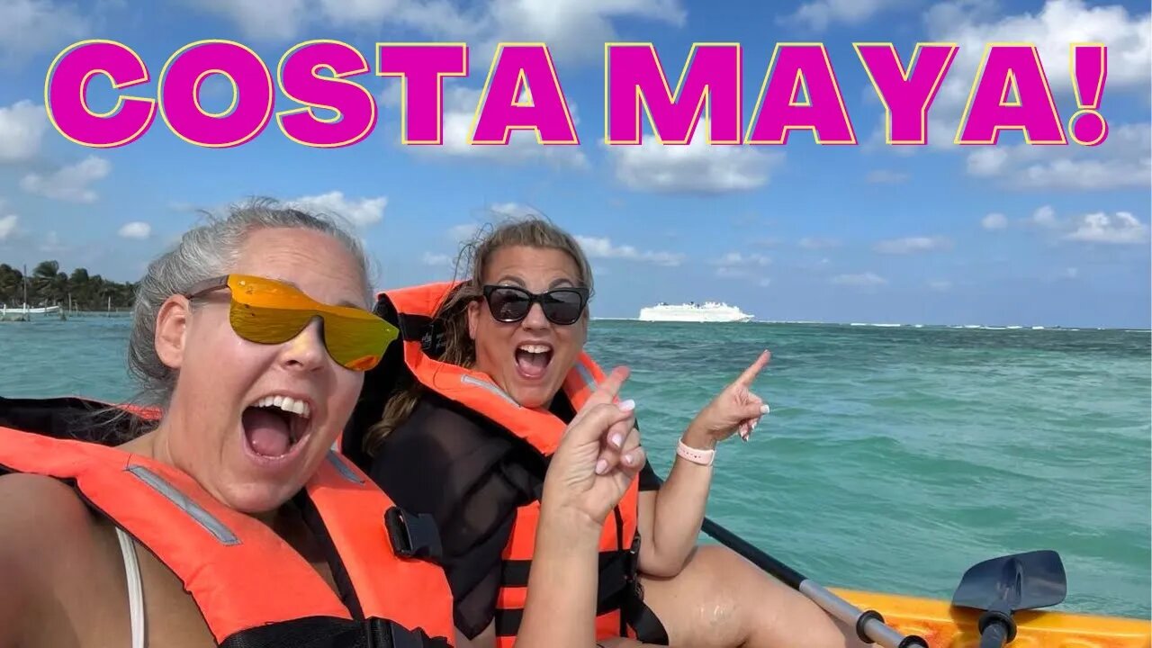 COSTA MAYA BY GOLF CART! Chunky Monkey & Crazy Lobster Beach Clubs