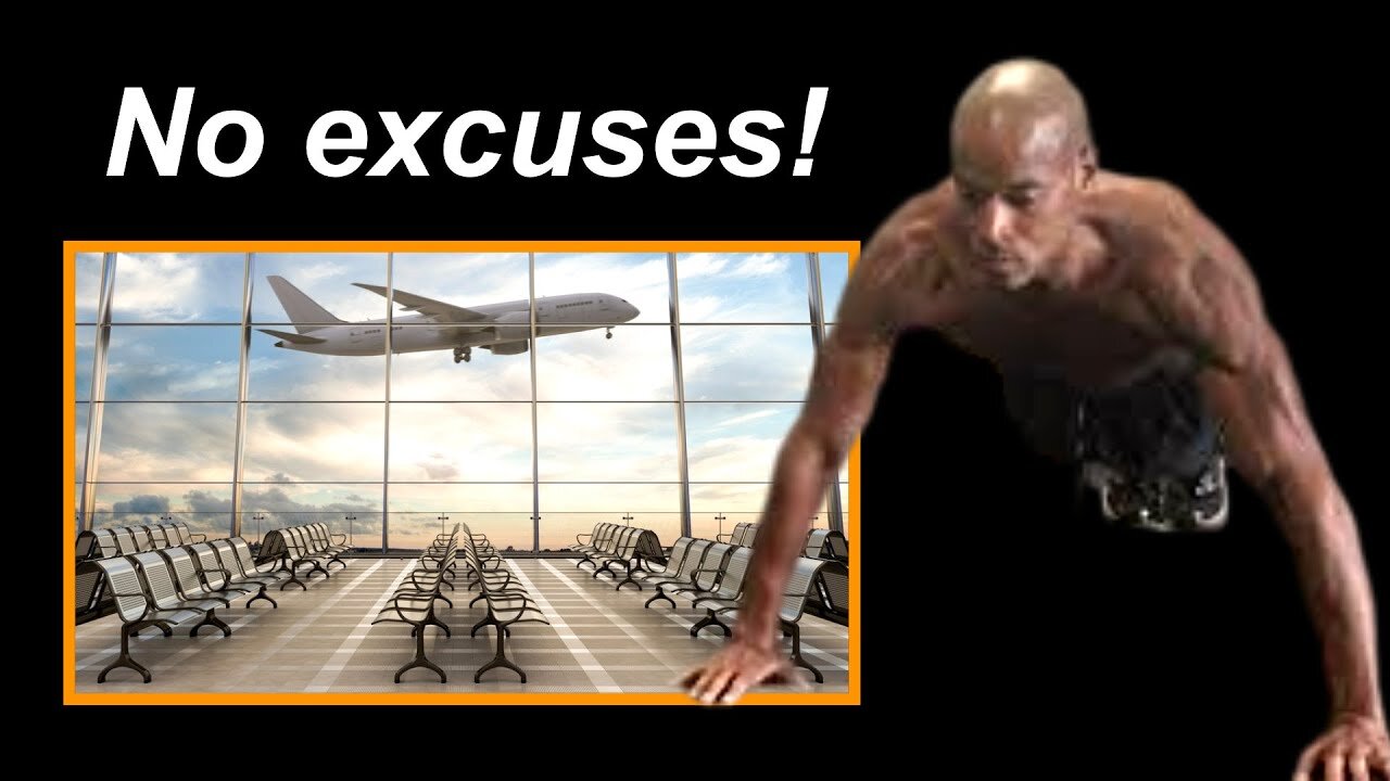 David Goggins Does Push Ups In The Airport