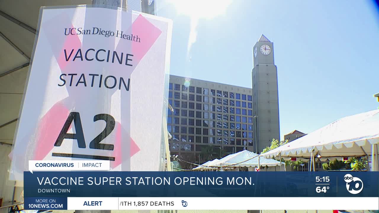 Vaccine Super Station to open in Downtown San Diego on Monday