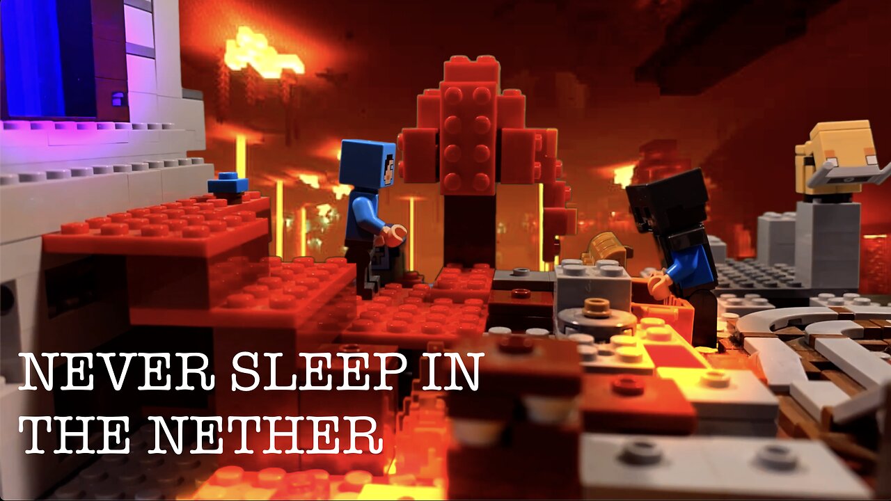 Never Sleep In The Nether | Lego Minecraft Animations