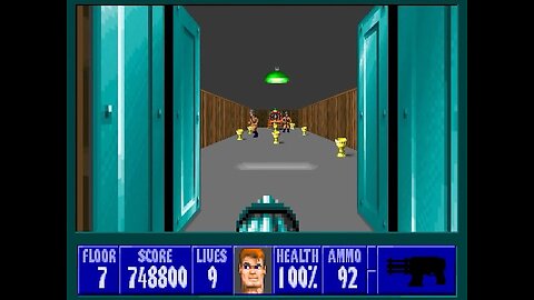 Wolfenstein 3D, DOS, 1992 - 100% Complete, Episode 1 Floor 7