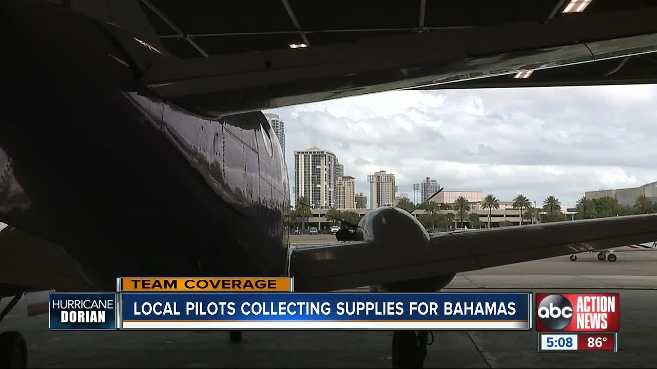 Local pilots collecting supplies for The Bahamas