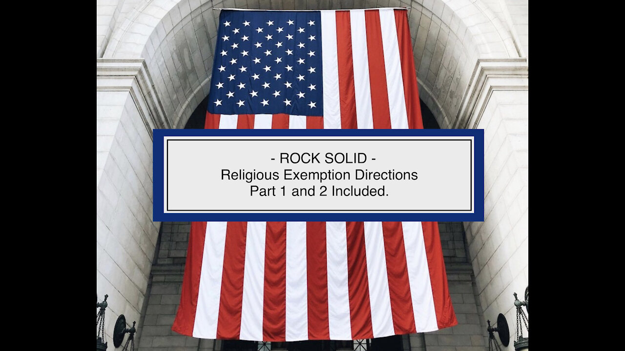 Need a Rock-Solid ‘RELIGIOUS EXEMPTION’ Form?