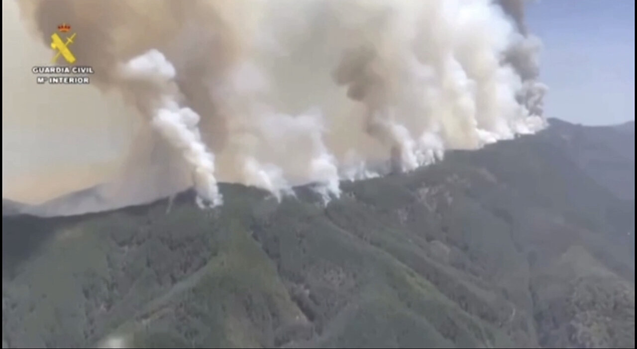 Canary Islands, Spain - Wildfires in Tenerife Causes Mandatory Evacuations for 5 Villages