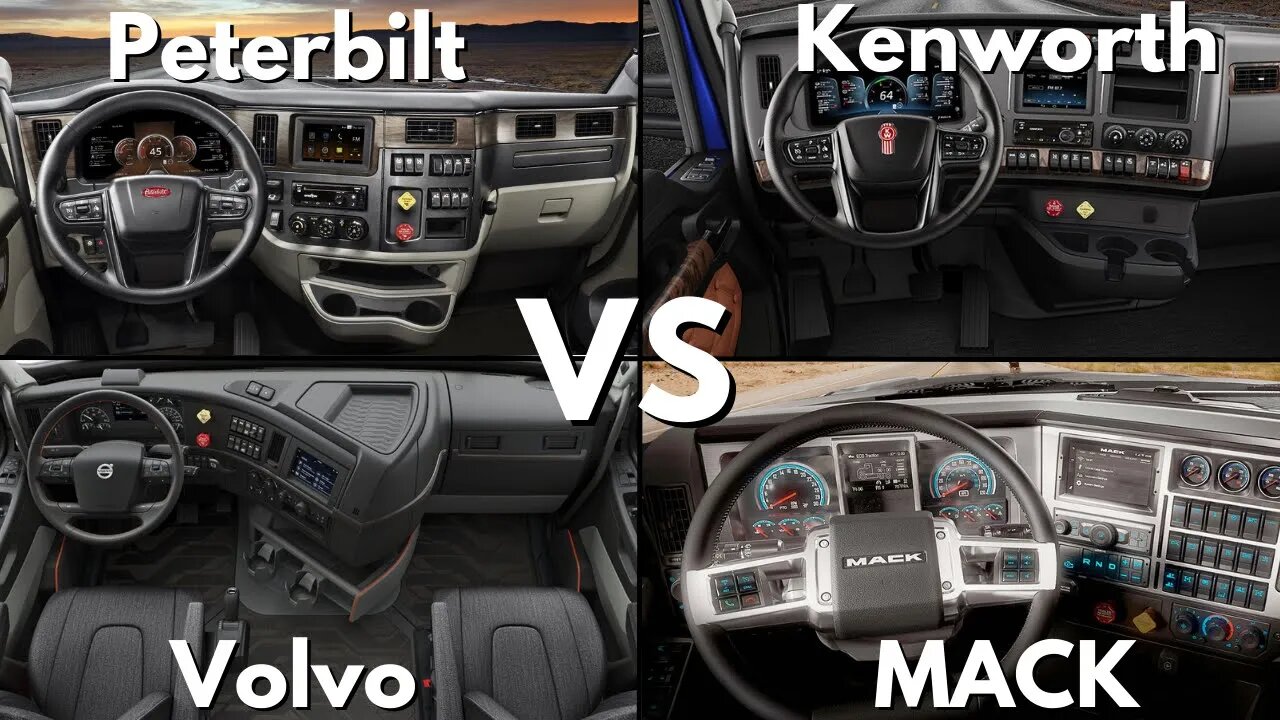 Interior Truck Battle ▶ Peterbilt vs. Kenworth vs. Volvo vs. MACK