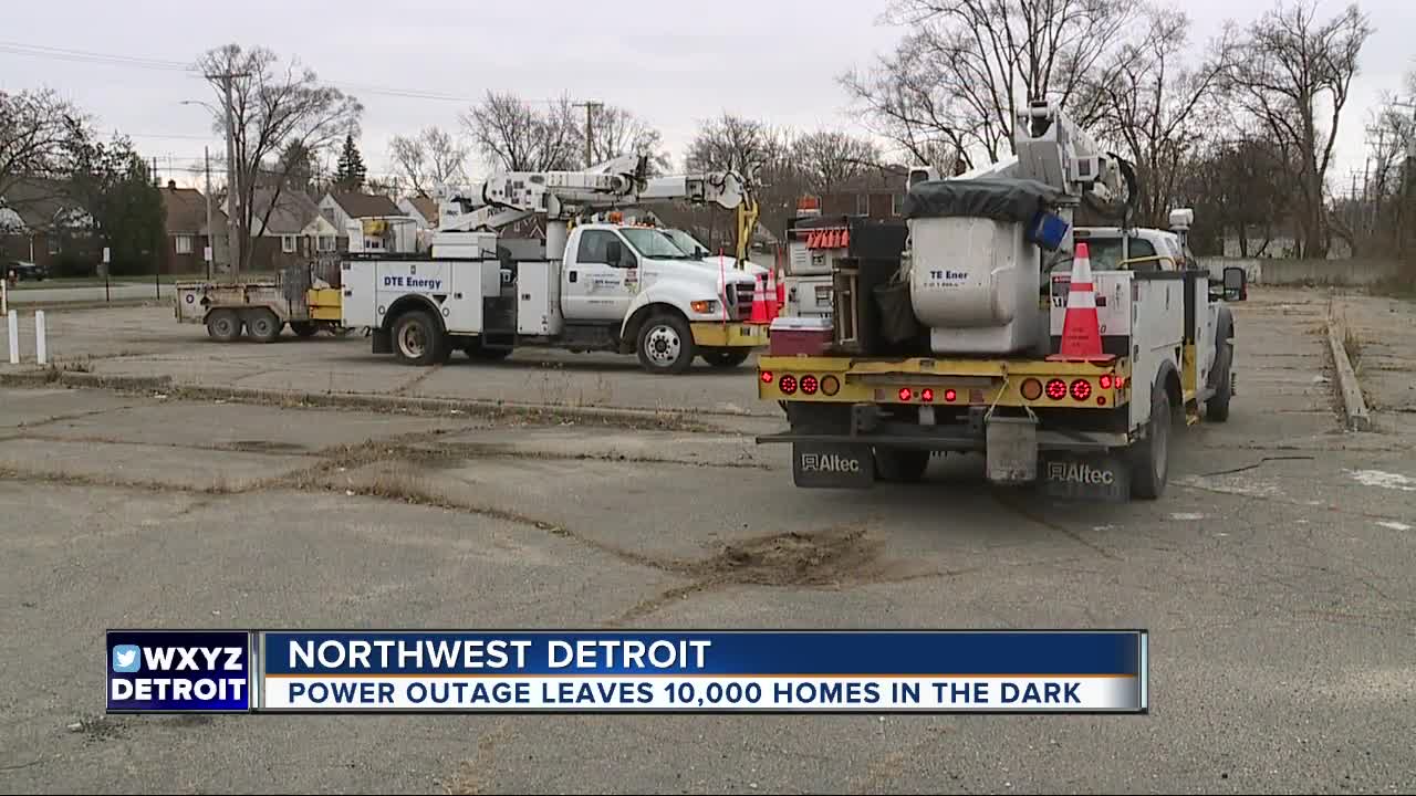 DTE power outage in northwest Detroit caused by equipment issue