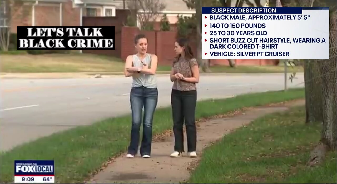 White Female Fights Off Black Predator Suspect - Exercising In Nice Neighborhood