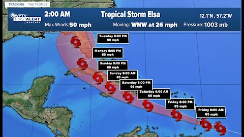 All of South Florida in Tropical Storm Elsa's cone of uncertainty