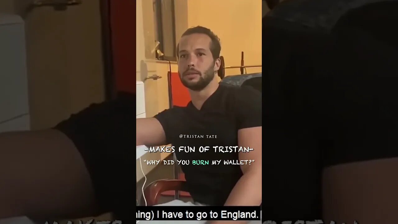 Tristan Tate Why Did You Burn My Wallet? #Shorts