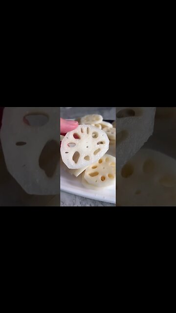 😱 This Doesn’t Help My Trypophobia #shorts Lotus Root