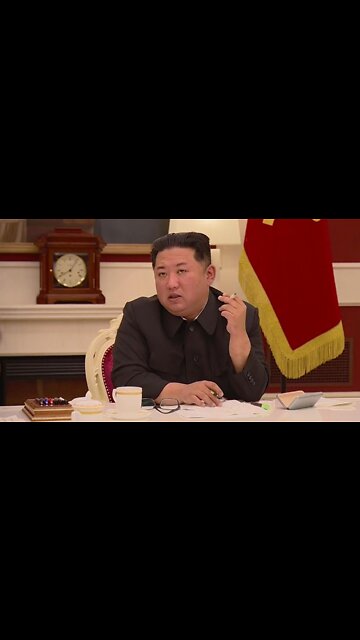 Kim waves cigarette during COVID meeting