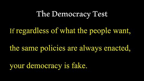 When did our Democracy become fake?