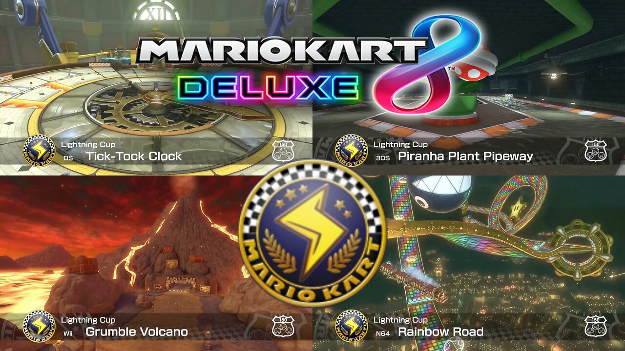 Mario Kart 8 Deluxe 150cc Lightning Cup 150cc Playthrough (Nintendo Switch)