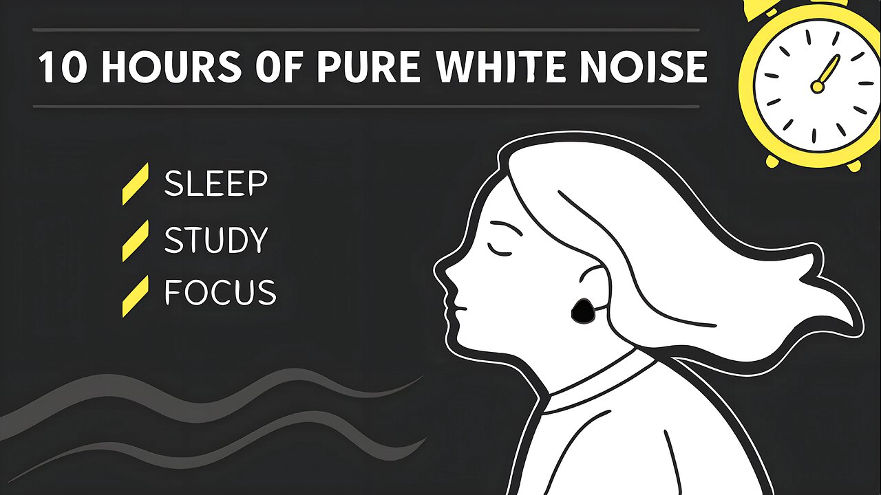 White Noise Black Screen | Sleep, Study, Focus | 10 Hours