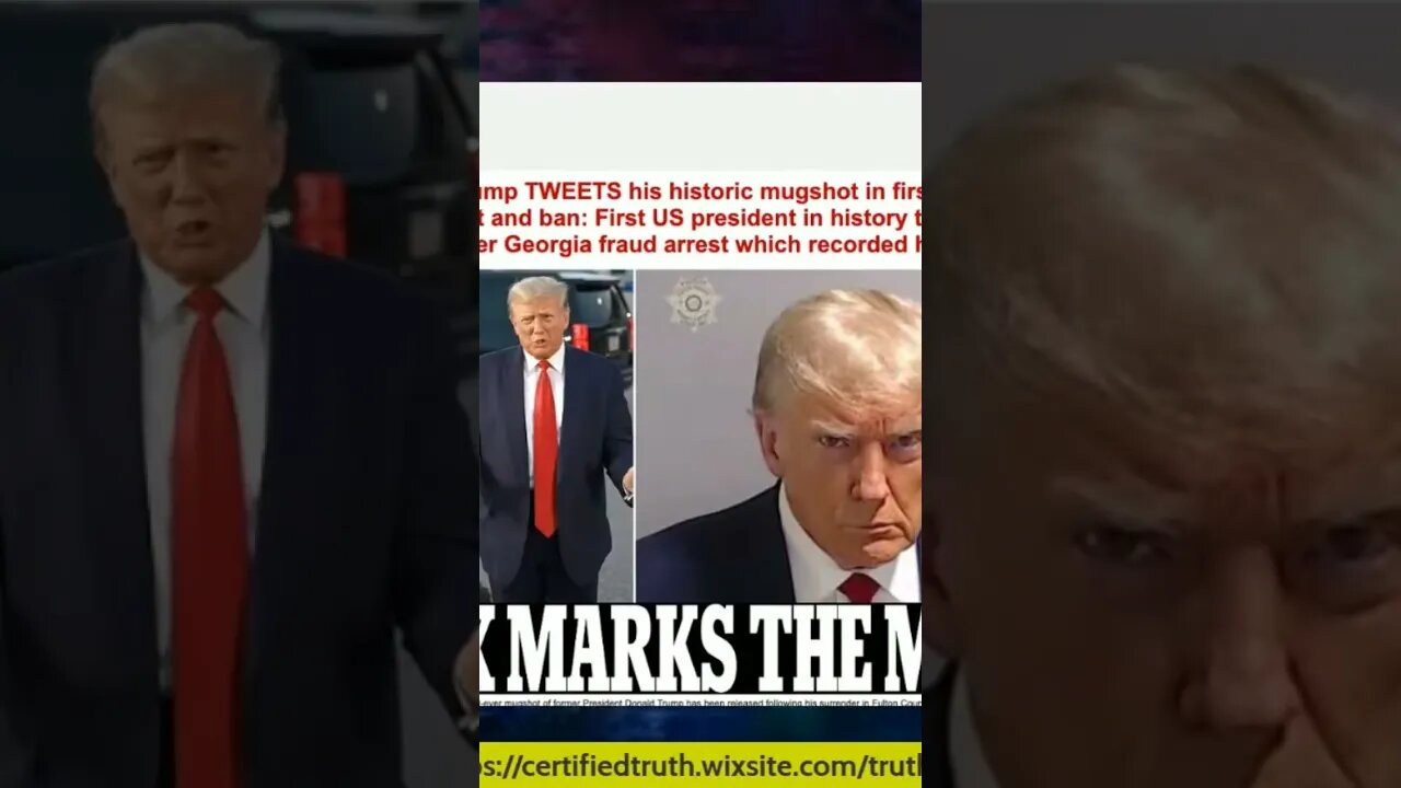 Donald Trump's Mug Shot Released After Booking At Fulton County Jail #shortsvideo #shorts