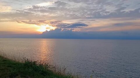 Lake Erie Sunset Obscured by Cloud Cover ~ September 17, 2023