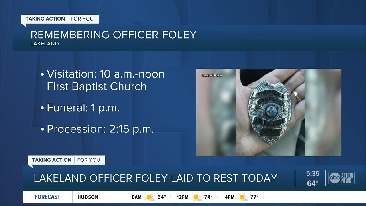 Memorial services to take place today for Lakeland officer found unresponsive in patrol vehicle