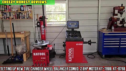 Katool Tire Changer Wheel Balancer combo. 2.0HP Motor KT-T800, KT-B760 setup. MechanizedUS