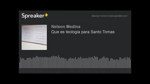 ¿Para Santo Tomás, qué es teológia? Fray Nelson Medina.