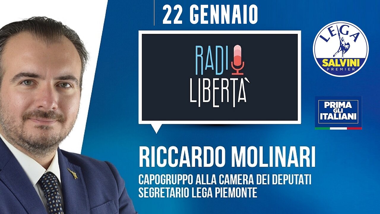🔴Intervista radiofonica all'On. Riccardo Molinari, Capogruppo Camera Lega, a Radio Libertà (22-1-24)