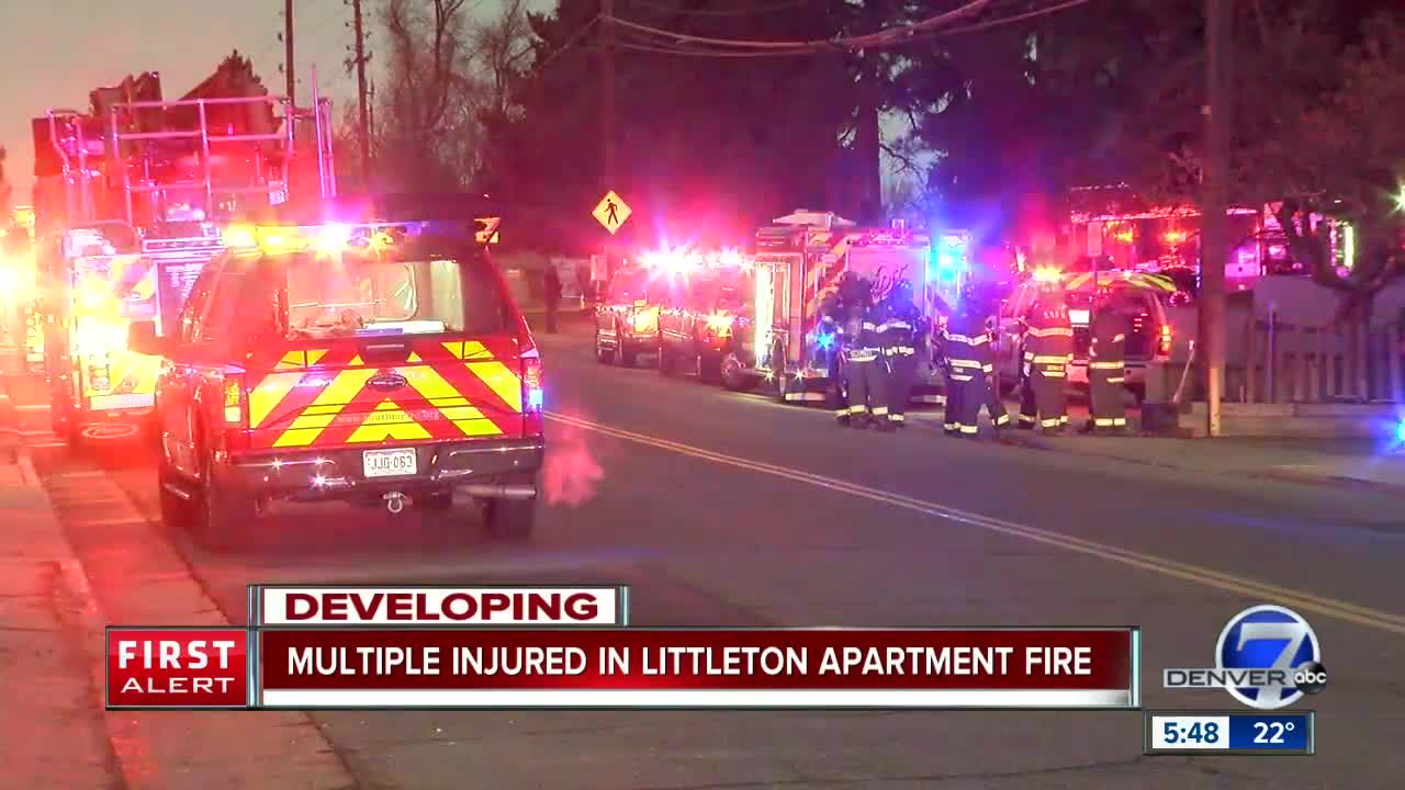 13 people injured in fire inside Littleton senior apartment complex