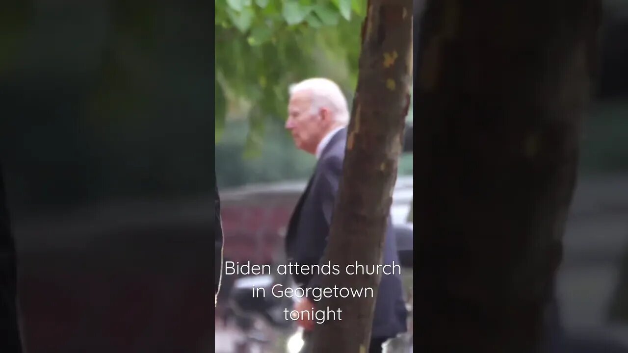 Biden’s arrival and departure at Holy Trinity Church in Georgetown #shorts