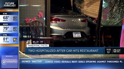 Car crashes into restaurant