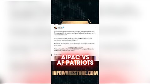 Alex Jones: Mike Johnson Allowing AIPAC To Target Thomas Massie & Rand Paul - 12/5/24