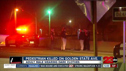 Man hit and killed by vehicle on Golden State Avenue