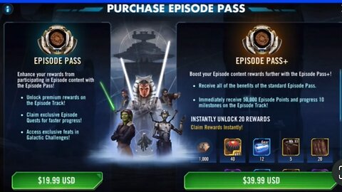 SWGOH Community Update Highlight #3: New "Eras" Episode Track & Cash Grab Episode Pass Details