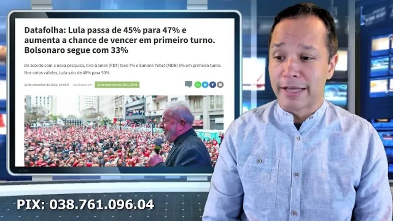 Datafolha confirma tendência de primeiro turno! - Leo Stoppa ao vivo 22:00