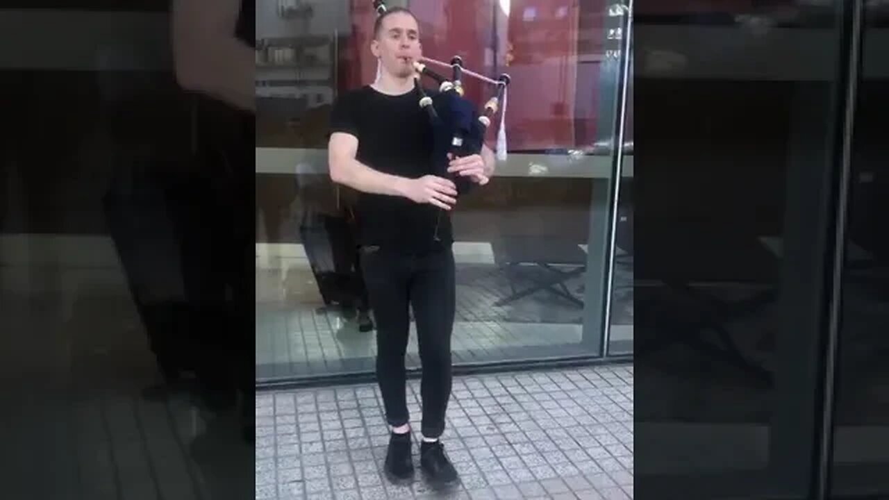Bagpipes In Downtown Santiago, Chile 2023 Video 4