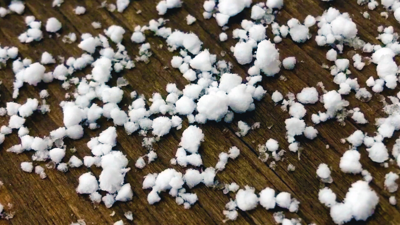 Hail in Canadian backyard