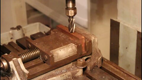 First cut with the old Index vertical mill and hanging out in the shop.
