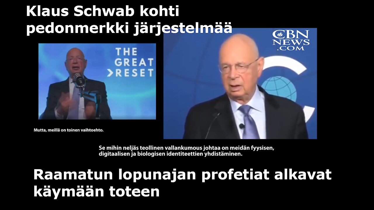 Klaus Schwab kohti pedonmerkki järjestelmää