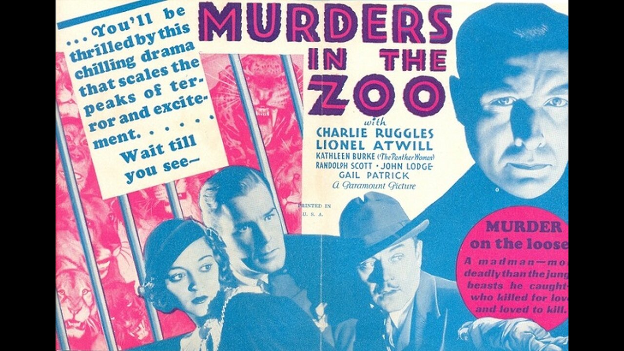 "Murders in the Zoo" (1933) an A. Edward Sutherland Horror Photoplay