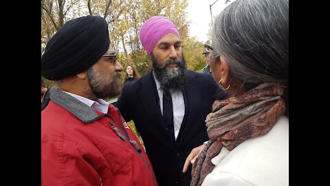 Jagmeet Singh s'arrête à Hudson